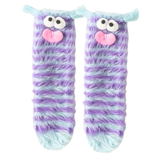 Cargar imagen en el visor de la galería, Calcetines de terciopelo -Rayas azules - Ozerty