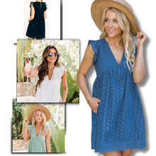 Cargar imagen en el visor de la galería, Elegante vestido de bordado inglés
- Ozerty