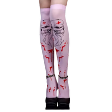 Cargar imagen en el visor de la galería, Calcetines de compresión para Halloween -Veneno blanco - Ozerty