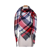 Cargar imagen en el visor de la galería, Bufanda de cashmere con tacto de lana de angora y diseño tartán
-Zagreb - Ozerty