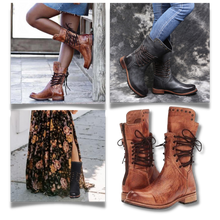 Cargar imagen en el visor de la galería, Botines vintage de cuero PU
- Ozerty