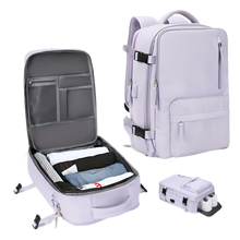 Cargar imagen en el visor de la galería, Mochila de viaje impermeable con carga USB
-Violeta - Ozerty