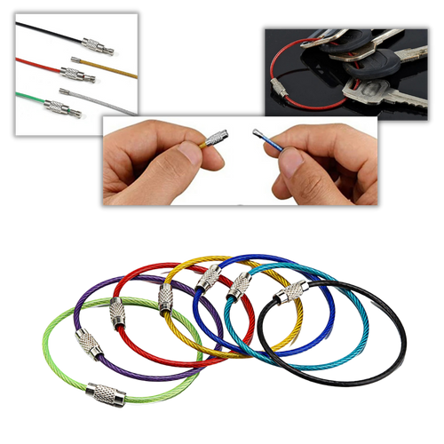 Paquete de llaveros de alambre flexible - Ozerty