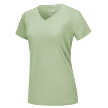 Cargar imagen en el visor de la galería, Camiseta de refrigeración instantánea para mujer con cuello de pico

 -Verde claro - Ozerty
