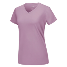 Cargar imagen en el visor de la galería, Camiseta de refrigeración instantánea para mujer con cuello de pico

 -Gris Morado - Ozerty
