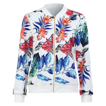 Cargar imagen en el visor de la galería, Chaqueta bomber con motivos florales y manga larga

 -Blanco/SBlanco/MBlanco/LBlanco/XLBlanco/XXLBlanco/3XLBlanco/4XLBlanco/5XL - Ozerty
