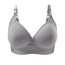 Cargar imagen en el visor de la galería, Sujetador push-up de talla grande sin aros
 -Gris/SGris/MGris/LGris/XLGris/XXL - Ozerty
