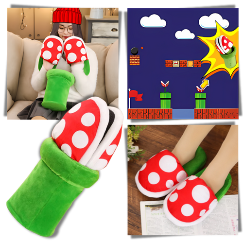 Zapatillas con forma de planta carnívora de Mario Bros

 - Ozerty