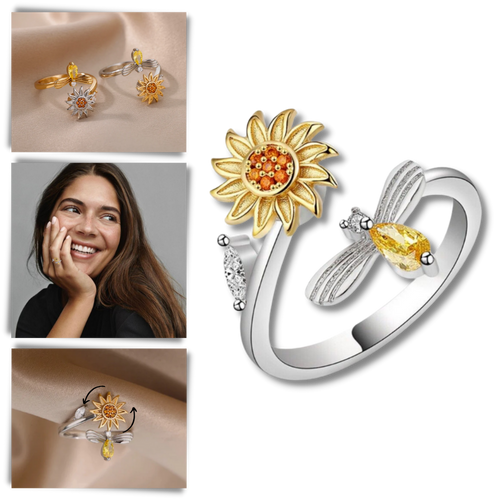 Anillo giratorio con forma de girasol
 - Ozerty