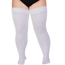 Cargar imagen en el visor de la galería, Medias musleras gruesas para mujer -Blanco - Ozerty
