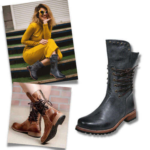 Botines vintage de cuero PU

 - Ozerty